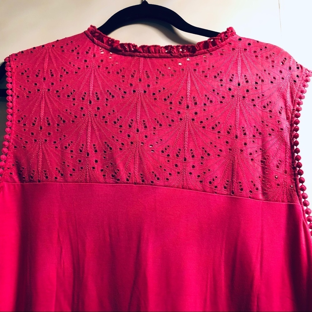 Plus Size 4X Sleeveless top with eyelet yoke, In Every Story - Picture 11 of 11